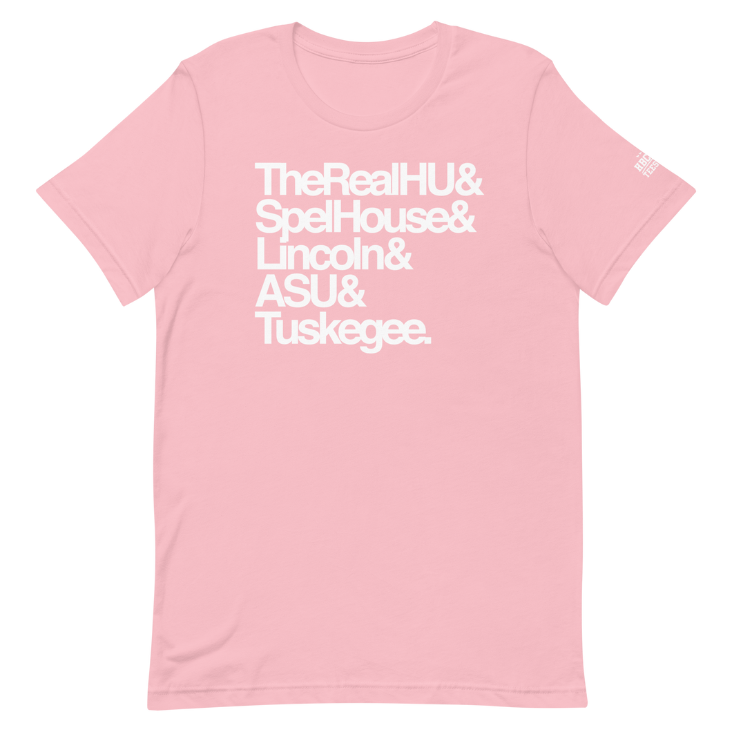 HBCU Legacy Youth Unisex Tee *Breast Cancer Awareness Edition* Customize Your Top 5 HBCUs