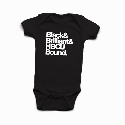 Black Brilliant HBCU Bound Onesie