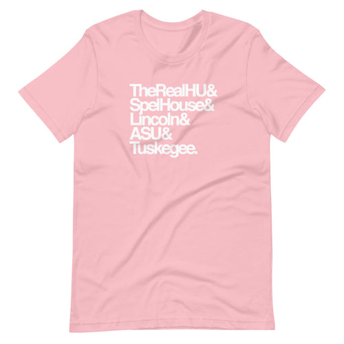 HBCU Legacy Adult Unisex Tee *Breast Cancer Awareness Edition* Customize Your Top 5 HBCUs